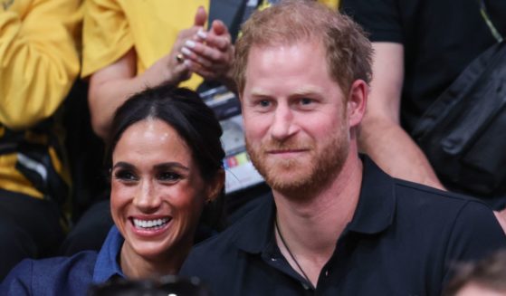 Meghan, Duchess of Sussex and Prince Harry, Duke of Sussex, attend the sitting volleyball finals at the Merkur Spiel-Arena during the Invictus Games in Duesseldorf, Germany, on Sept. 15.