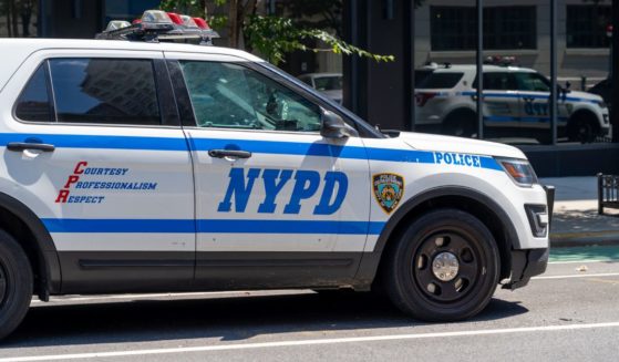 A stock photo shows a New York Police Department vehicle in the city on Aug. 20, 2022.