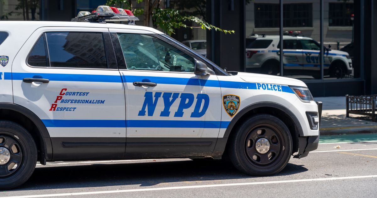 A stock photo shows a New York Police Department vehicle in the city on Aug. 20, 2022.