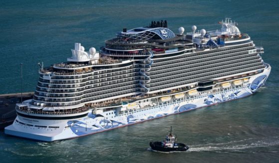Cruise ship Norwegian Prima with Norwegian Cruise Line arrives at Portland Port in Portland, England, on Aug. 31, 2022.