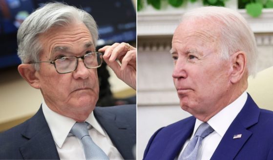 President Joe Biden, right, keeps trying to tell Americans the economy is getting better, but Federal Reserve Board Chair Jerome Powell, left, poured cold water on that argument.