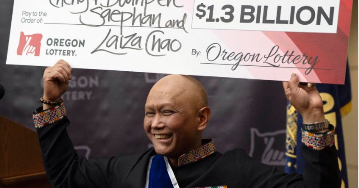 Cheng "Charlie" Saephan, who is battling cancer, won the $1.3 billion Powerball jackpot in Portland, Oregon.