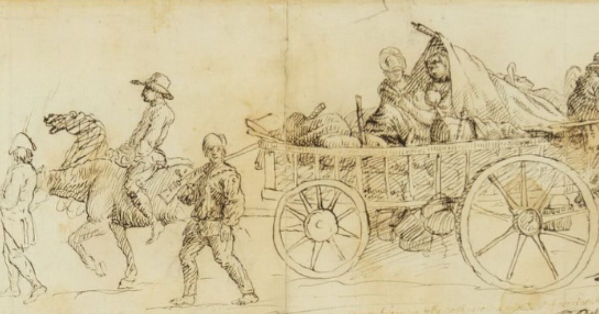 This sketch, which was found in a New York City apartment, is now considered "one of the earliest eyewitness depictions of American troops and their female companions during the Revolutionary War."