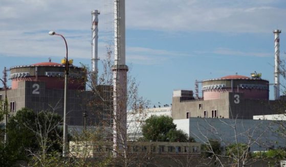 A general view of the Zaporizhzhia Nuclear Power Plant in southeastern Ukraine.