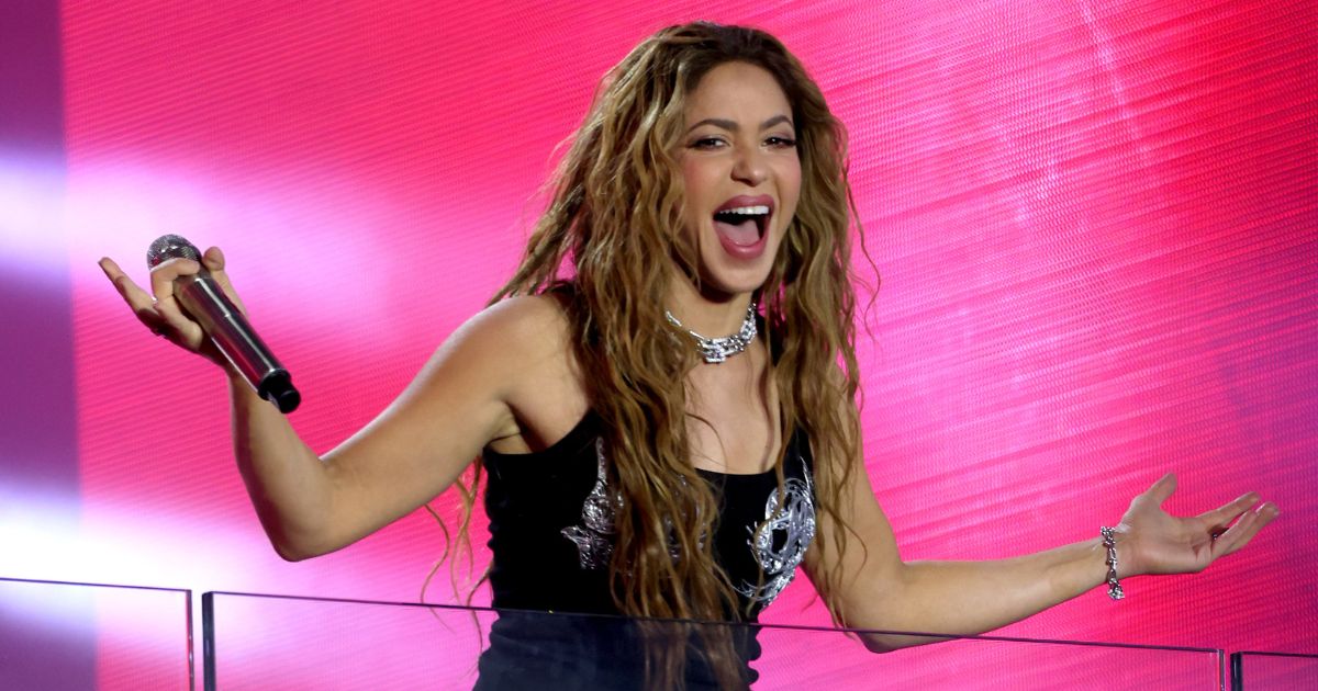Shakira performs at TSX in Times Square in New York on March 26.
