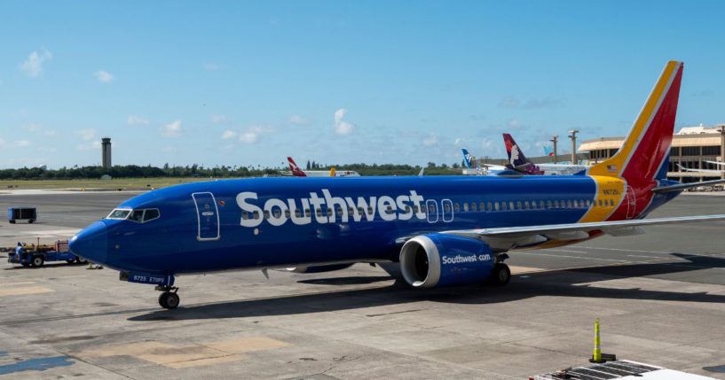 A Southwest Airlines Boeing 737 MAX 8 arrives at Daniel K. Inouye International Airport in Honolulu on Jan. 20.