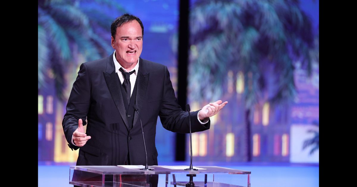 Hollywood director Quentin Tarantino at the closing ceremony of the 76th Cannes film festival in 2023.