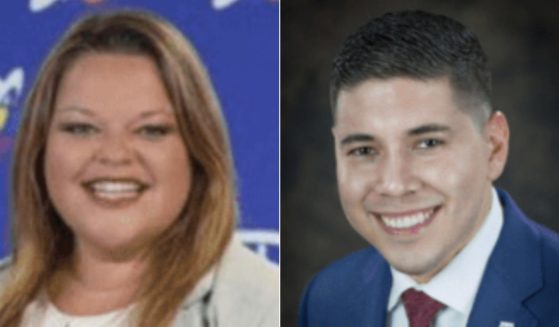 Two principals in Denton, Texas, Jesus Lujan, right, and Lindsay Lujan, left, were indicted on Tuesday after allegedly using their school's email system for an electioneering scheme.