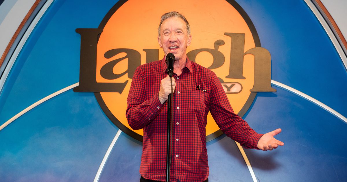 Comedian Tim Allen performing at the Laugh Factory in West Hollywood, California, in 2022.