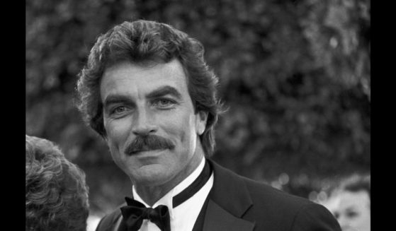Hollywood icon Tom Selleck arriving to the 55th Annual Academy Awards in 1983.