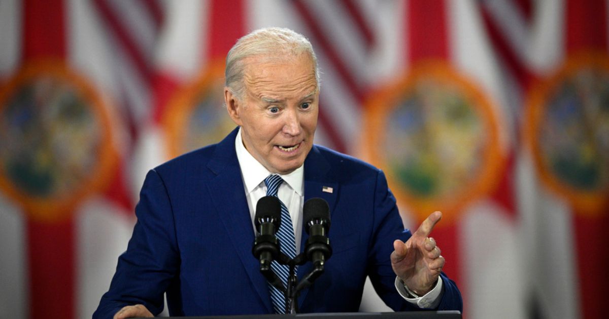 Joe Biden speaking to supporters at a Florida campaign event