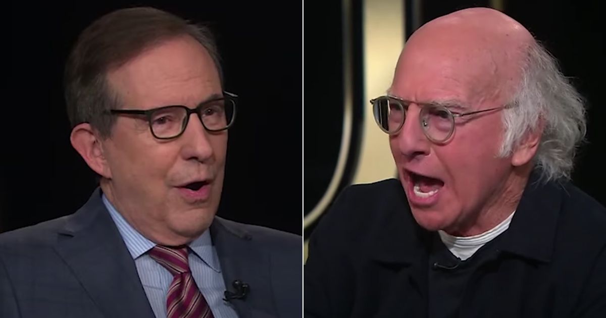 During a recent interview with CNN's Chris Wallace, left, actor Larry David, right, ranted at the reporter after being asked a personal question about his net worth.