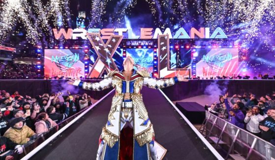 Cody Rhodes entering the ring on the second night of WrestleMania 40 in 2024.