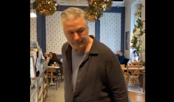 Actor Alec Baldwin in a still from a video shot by a heckler.