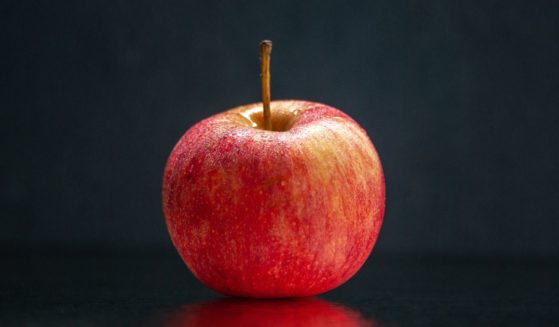 A fresh red apple is seen in an undated stock photo.