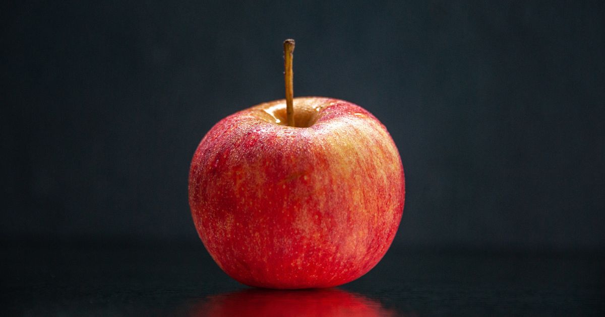 A fresh red apple is seen in an undated stock photo.