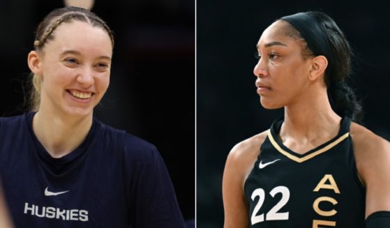 Pictured are Paige Bueckers, left, of the Connecticut Huskies women's basketball team, and A'ja Wilson, right, of the Las Vegas Aces Women's NBA team.