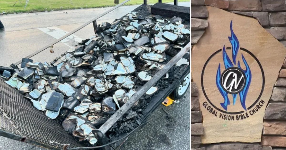 a trailer-load of burned Bibles