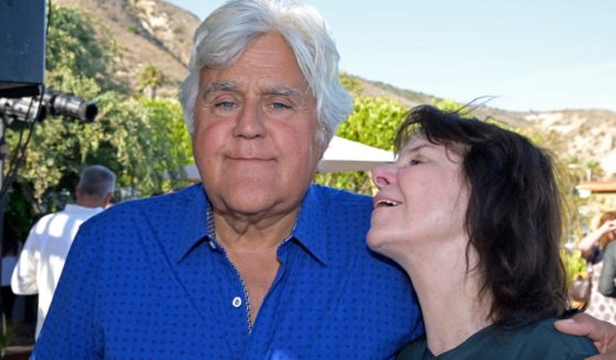Jay Leno and Mavis Leno are pictured in a file photo from August 2022 in Malibu, California.