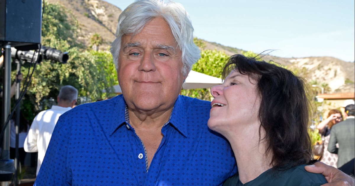 Jay Leno and Mavis Leno are pictured in a file photo from August 2022 in Malibu, California.