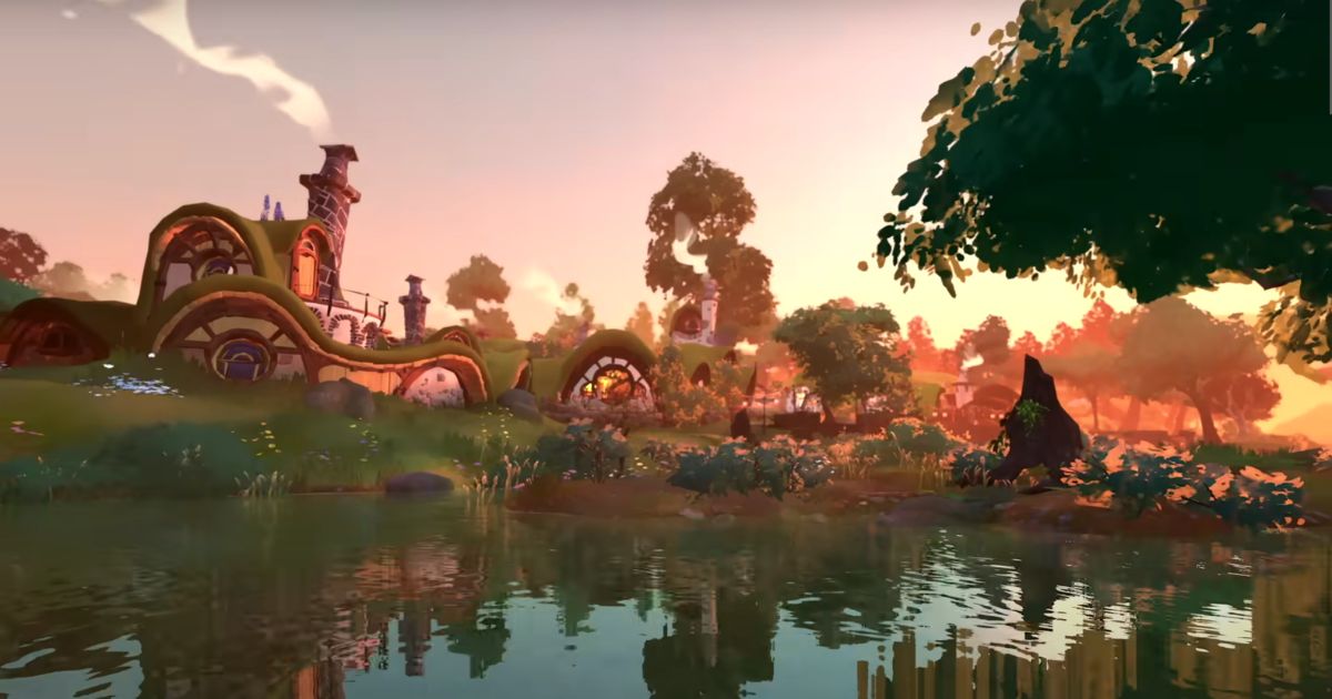 This YouTube screen shot shows a scene from the trailer for upcoming video game "Tales of the Shire: A Lord of the Rings Video Game."