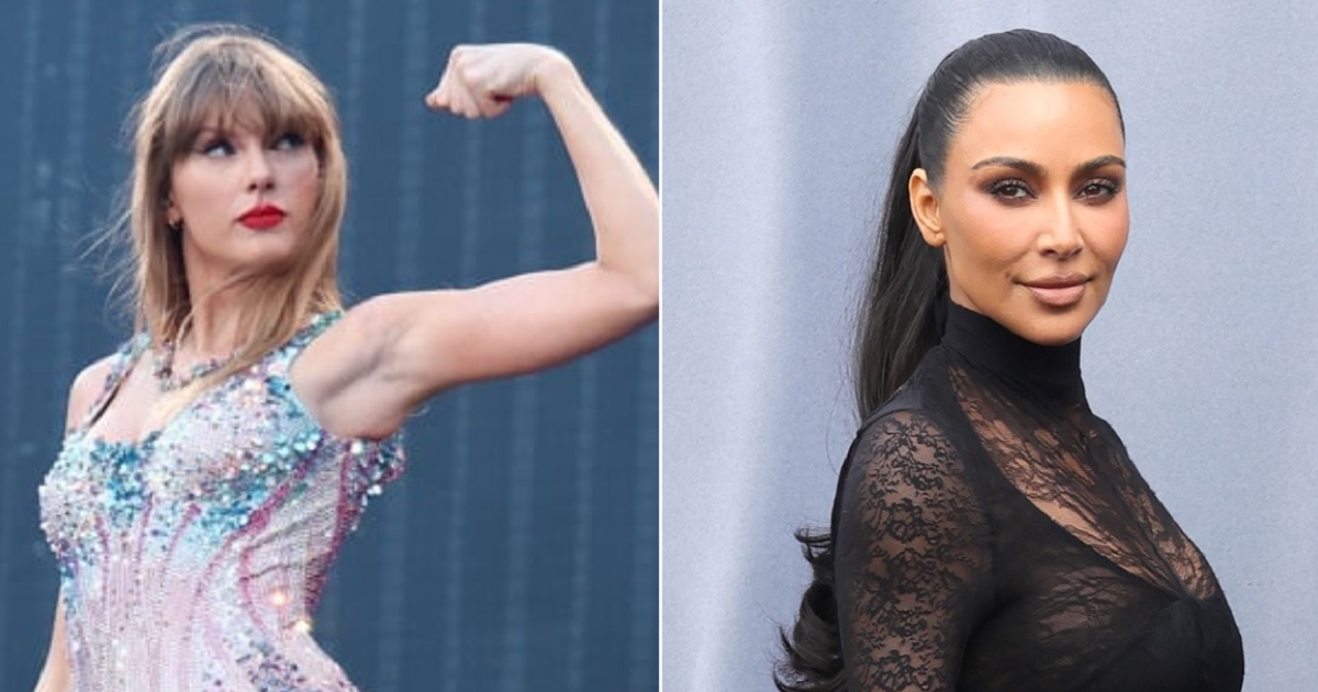 Pop megastar Taylor Swif, left in a February concert in Melbourne, Australia, has reignited her feud with fellow celebrity Kim Kardashian, pictured, right, in a March photo from Paris Fashion Week.
