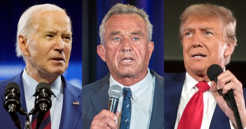 President Joe Biden, left, and former President Donald Trump, right, have agreed to a debate, but CNN's rules may allow independent candidate Robert Kennedy Jr. on the debate stage, too.
