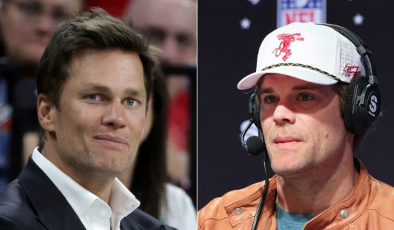 Greg Olsen, right, is getting a $7 million pay cut to make room for Tom Brady, left, at Fox Sports.