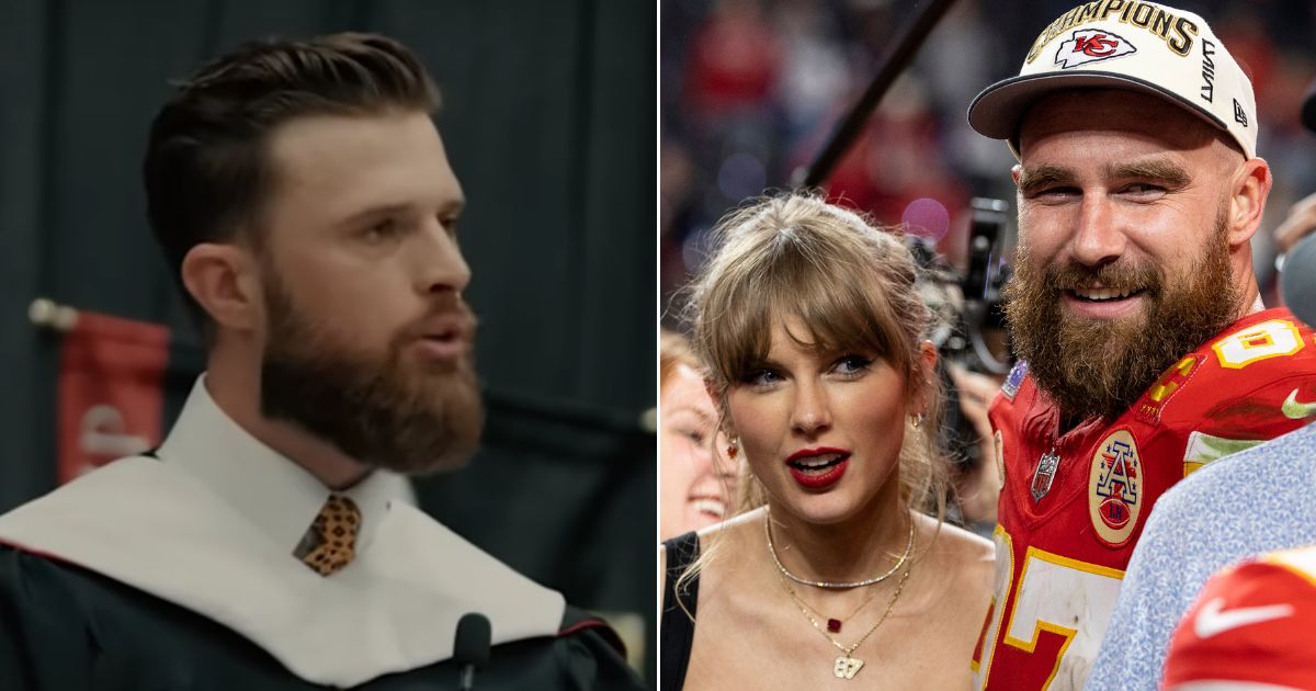 NextImg:Taylor Swift Fans Target Travis Kelce's Christian Teammate Harrison Butker for Song Reference in Speech - 'This is Insane'