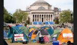 Student protesters camp on the campus of Columbia University on Tuesday in New York City. Parents are starting to demand refunds and rethink their children's college choices after violent pro-Palestinian protests have disrupted classes and graduation.