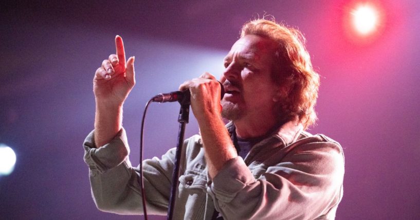 Eddie Vedder of Pearl Jam performs in Austin, Texas, on Sept. 18, 2023.