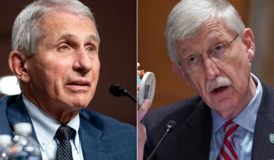 Newly released congressional testimony from former NIH Director Dr. Francis Collins, right, proves that many things said by Dr. Anthony Fauci, left, during the COVID pandemic were untrue.