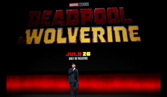 President of Marvel Studios Kevin Feige onstage at Walt Disney Studios's presentation at Cinemacon in 2024.