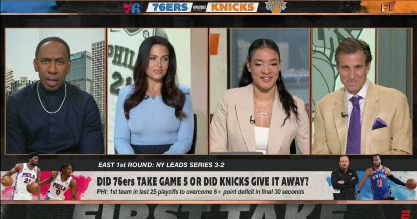 Stephen A. Smith talks about the Knicks' collapse on ESPN's "First Take."