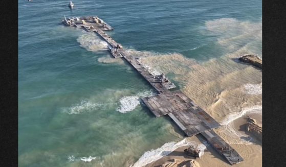 The pier began sinking into the sea less than two weeks after its completion.