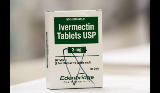 A box of ivermectin tablets is displayed in a pharmacy in Georgia on Sept. 9, 2021.