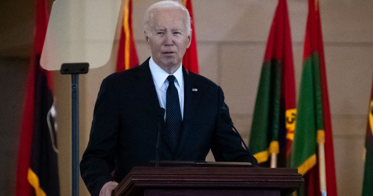 President Joe Biden speaks at a Holocaust remembrance ceremony at the U.S. Capitol in Washington, D.C., on Tuesday.