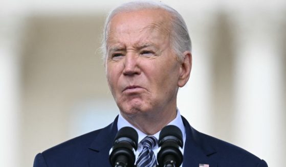 President Joe Biden speaks at the National Peace Officers' Memorial Service outside the U.S. Capitol in Washington, DC, on Wednesday.