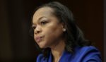 U.S. Assistant Attorney General Kristen Clarke testifies before the Senate Judiciary Committee on March 8, 2022, in Washington, D.C.