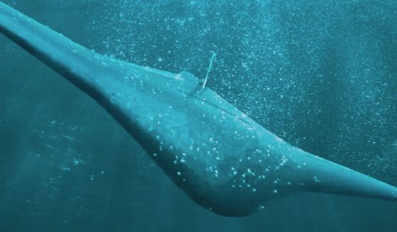 an artist's rendering of the Manta Ray UUV prototype