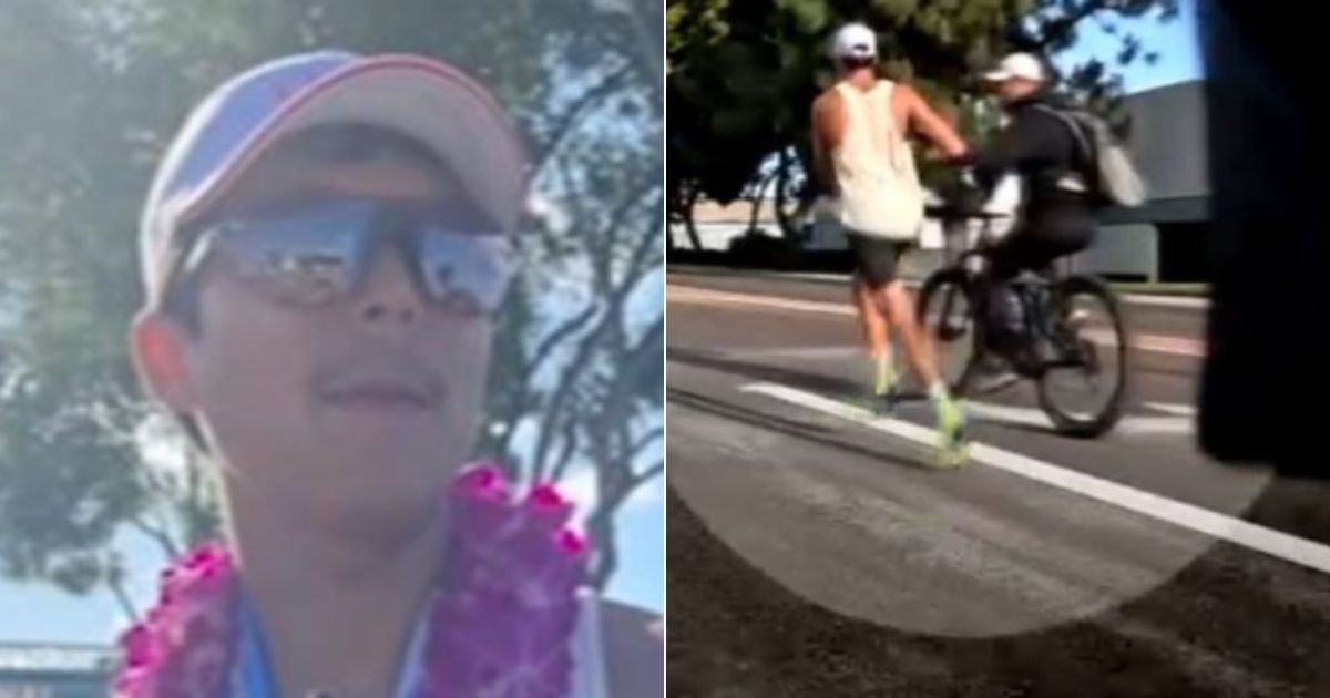Esteban Prado, left, won the Orange County Marathon on Saturday, but he was later disqualified after it was discovered he had taken water from his father, right, during the race and not a sanctioned hydration station.