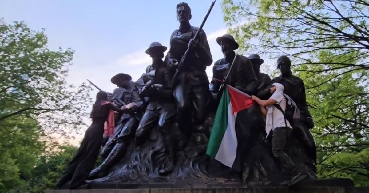 Video: Pro-Palestinian Activists Target WWI Memorial in Central Park