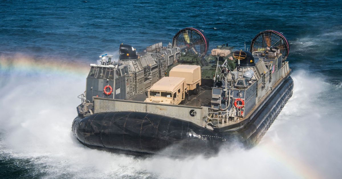 A Landing Craft Air Cushion, or LCAC, is seen in a file photo from June 2022 during the BALTOPS 22 Exercise in the Baltic Sea..