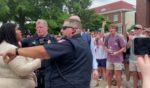 Counter-protesters at Ole Miss jeered at a pro-Palestinian protester who was livestreaming as both sides clashed on Thursday.