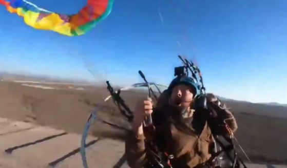 Anthony Vella was flying a paramotor near Austin, Texas, when he crashed into the ground, sustaining several serious injuries.