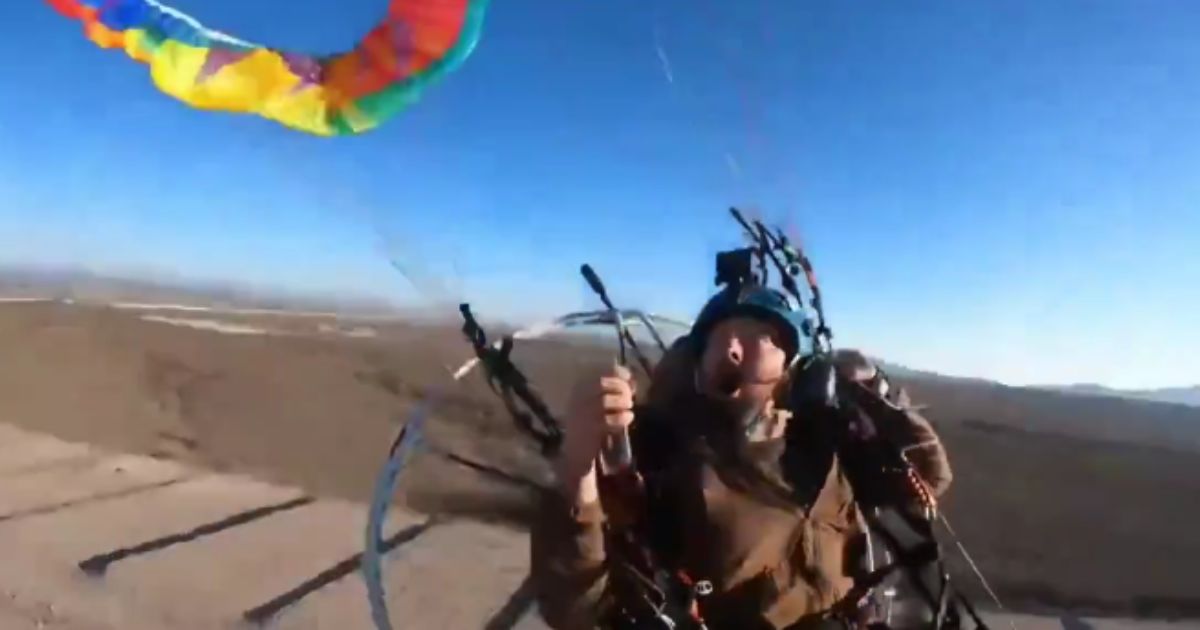 Anthony Vella was flying a paramotor near Austin, Texas, when he crashed into the ground, sustaining several serious injuries.