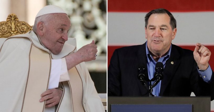 Pope Francis and former U.S. Sen. Joe Donnelly