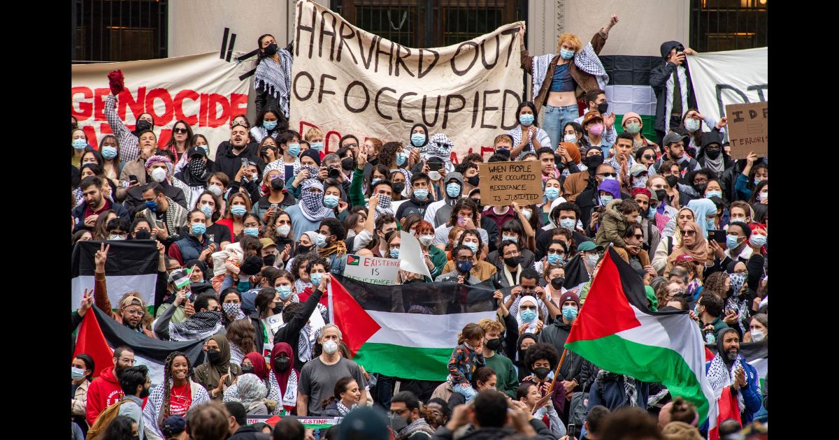 Watch as Hundreds of Anti-Israel Students Walk Out During Harvard Commencement Ceremony