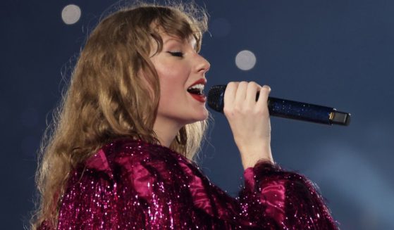 Taylor Swift performs during her "Eras Tour" at the National Stadium on March 2 in Singapore.