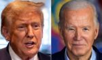 In a Truth Social post on Sunday, former President Donald Trump, left, accused President Joe Biden, right, of weaponizing the government to "take out" Democratic Rep. Henry Cuellar.